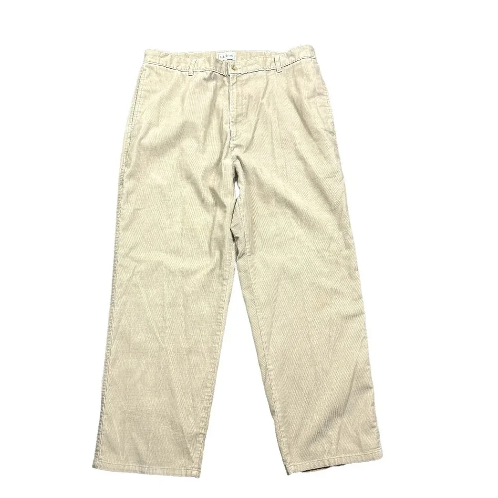 L. L. Bean 36" X 29" Corduroy Pants Vintage Tan Career - Picture 1 of 4